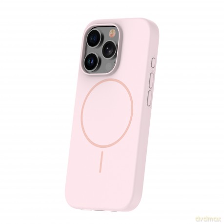 Nakładka Silicone Thin Mag do iPhone 12 / 12 Pro 6,1" jasnoróżowa