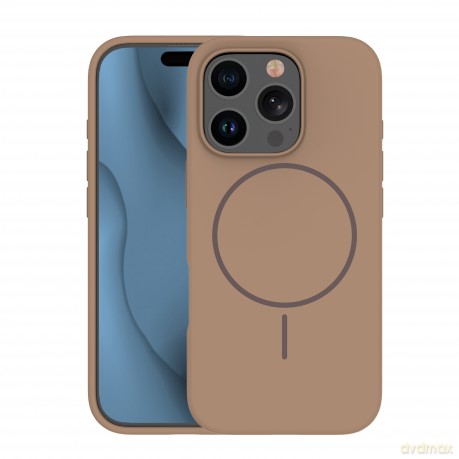 Nakładka Silicone Thin Mag do iPhone 13 6,1" brązowa