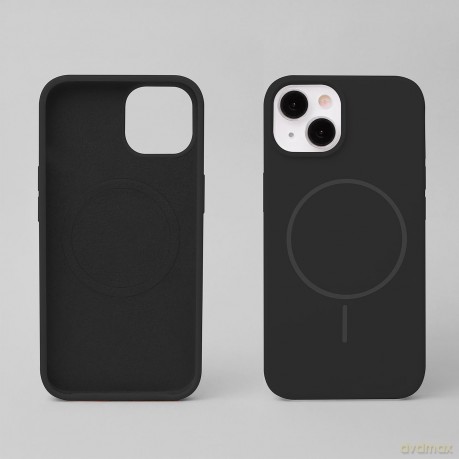 Nakładka Silicone Thin Mag do iPhone 15 6,1" czarna