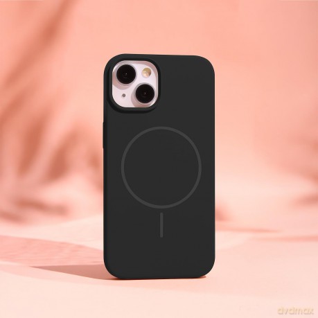 Nakładka Silicone Thin Mag do iPhone 15 6,1" czarna