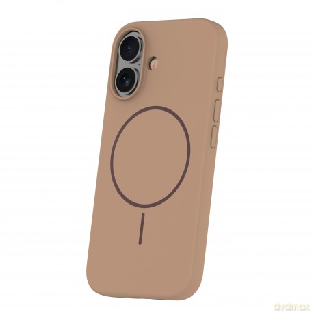 Nakładka Silicone Thin Mag do iPhone 16 6,1" brązowa