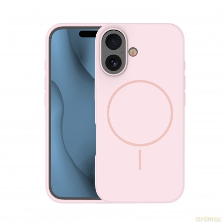 Nakładka Silicone Thin Mag do iPhone 16 6,1" jasnoróżowa