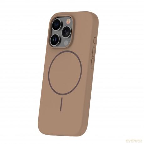 Nakładka Silicone Thin Mag do iPhone 16 Pro Max 6,9" brązowa