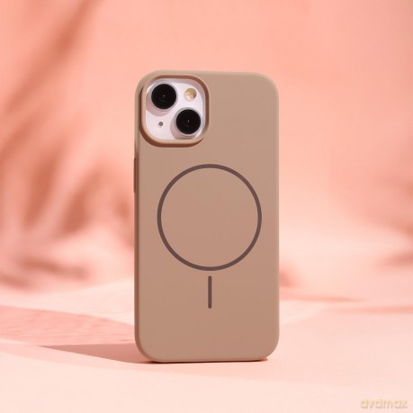 Nakładka Silicone Thin Mag do iPhone 16e brązowa