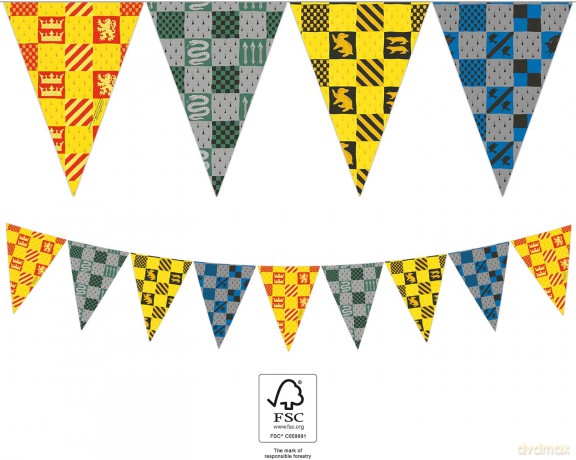 Banner Harry Potter Hogwarts Houses flagi