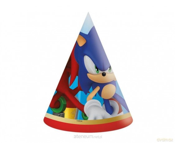 Czapeczki papierowe Sonic 6szt