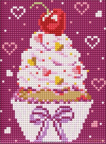 Diamentowa mozaika - Apetyczny tort 15x20 cm
