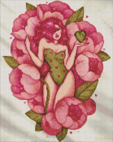 Diamentowa mozaika - Delikatność wiosny 40x50 cm