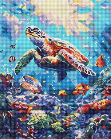 Diamentowa mozaika - Morski spokój 40x50 cm