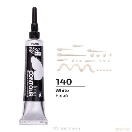 Farba aktylowa kontur universal perłowa white 20ml