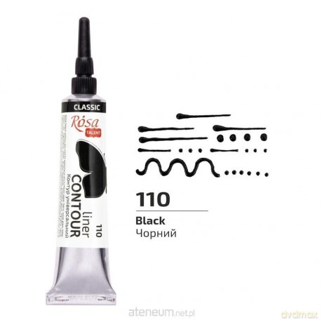 Farba aktylowa konturowa universal black 20ml