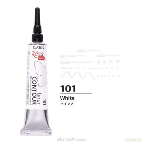 Farba aktylowa konturowa universal white 20ml