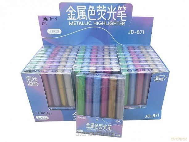 Flamastry metaliczne 6 kolorów