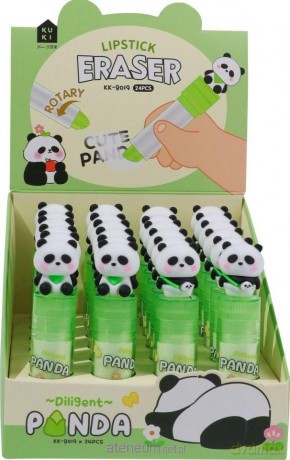 Gumka do ołówka Panda wykręcana (24szt)