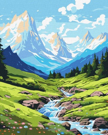 Malowanie po numerach - Lato w górach 40x50 cm
