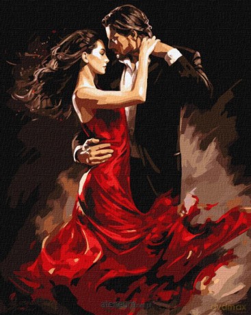 Malowanie po numerach - Tango miłości 40x50 cm