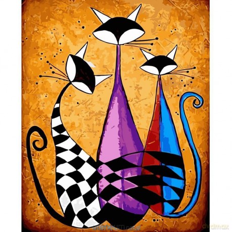 Malowanie po numerach 40x50 cm Trzy Koty