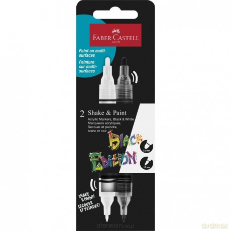Markery akrylowe Black Edition 2szt biały + czarny