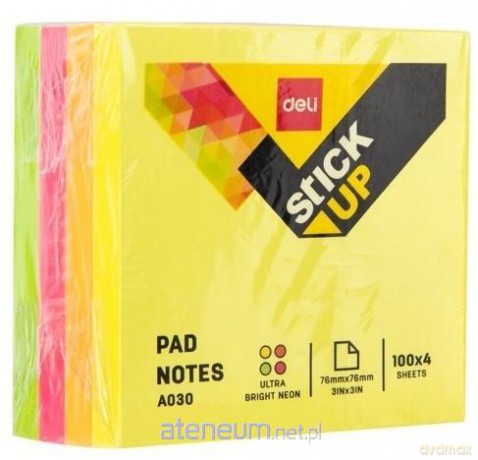 Notes samoprzylepny 76x76mm 400K mix