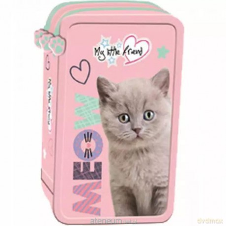 Piórnik potrójny z wyposażeniem Fluffy Kitty