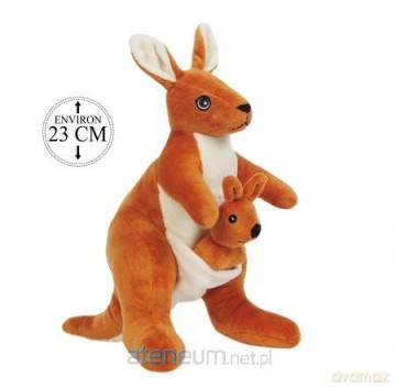 Pluszowy Bozami Kangur z młodym 23 cm+mały 9 cm