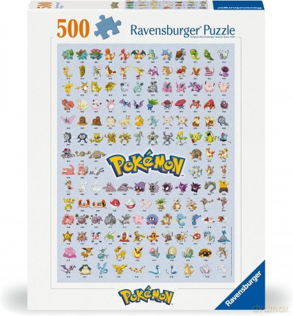 RAVANSBURGER 500 el. 2D: Pokemon Postacie [PUZZLE]