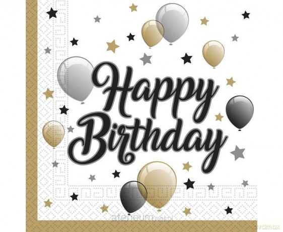 Serwetki papierowe Happy Birthday 33x33 20szt