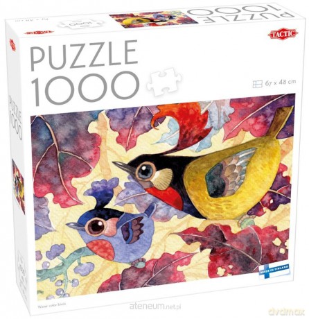 TACTIC 1000 el. Water color birds [PUZZLE]