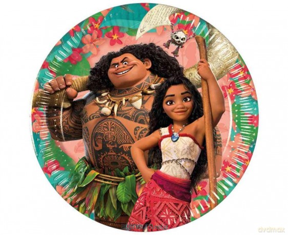 Talerzyki papierowe Moana 20 cm 8szt