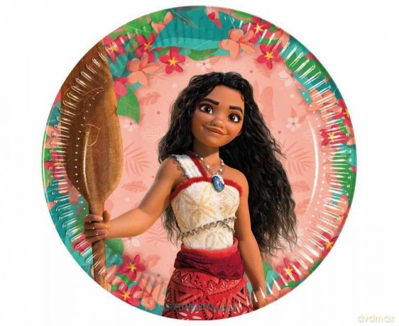Talerzyki papierowe Moana 23 cm 8szt