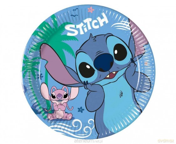 Talerzyki papierowe Stitch&Angel 20 cm 8szt