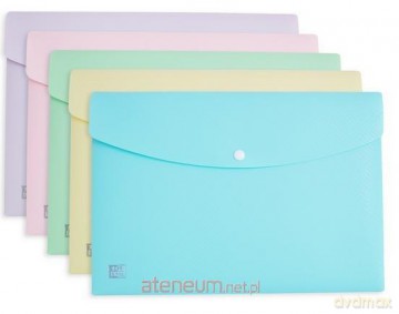 Teczka kopertowa A4 PP Urban pastel mix (5szt)