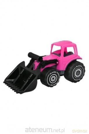 Traktor z ładowaczem 32 cm różowy