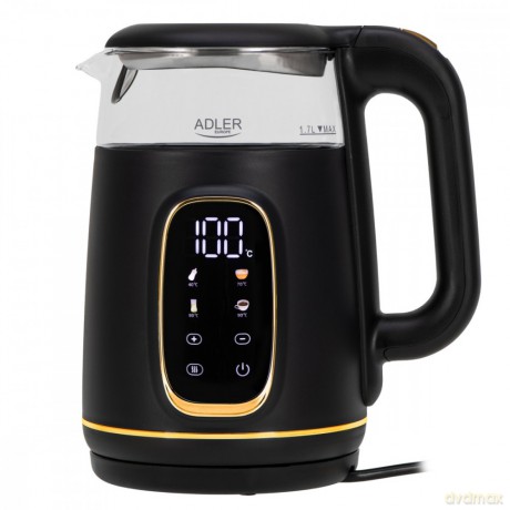 Czajnik 1,7l wyświetlacz LED, regulacja temperatury AD 1305 czarno-złoty