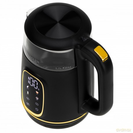 Czajnik 1,7l wyświetlacz LED, regulacja temperatury AD 1305 czarno-złoty