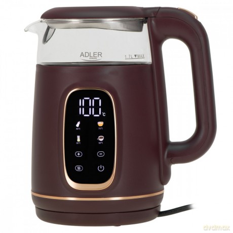 Czajnik 1,7l z wyświetlaczem LED, regulacja temperatury AD 1305 burgundy
