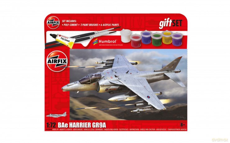 Model plastikowy zestaw prezentowy BAE Harrier GR.9A 1/72