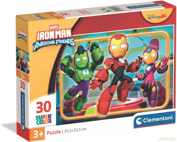 CLEMENTONI 30 el. SUPER KOLOR Iron Man and his Awesome Friends [PUZZLE]