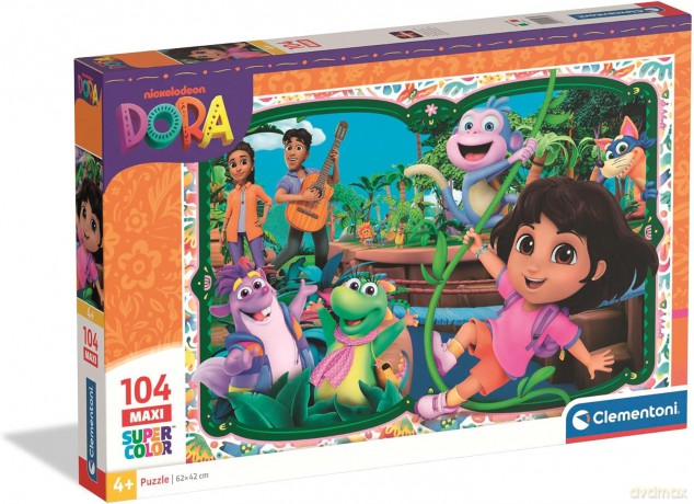 CLEMENTONI 104 el. MAXI SUPER KOLOR Dora [PUZZLE]