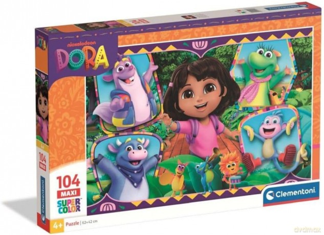 CLEMENTONI 104 el. MAXI SUPER KOLOR Dora [PUZZLE]