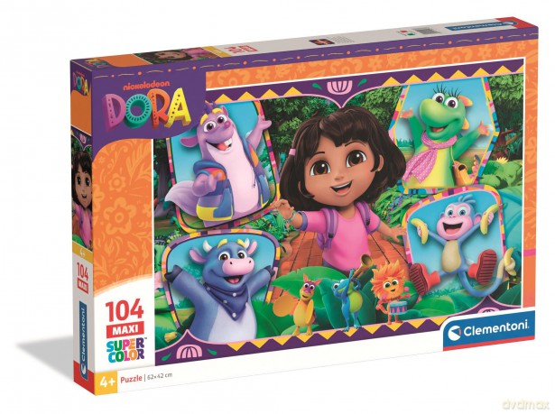 CLEMENTONI 104 el. MAXI SUPER KOLOR Dora [PUZZLE]