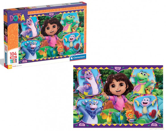 CLEMENTONI 104 el. MAXI SUPER KOLOR Dora [PUZZLE]