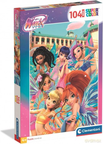 CLEMENTONI 104 el. MAXI SUPER KOLOR Winx [PUZZLE]