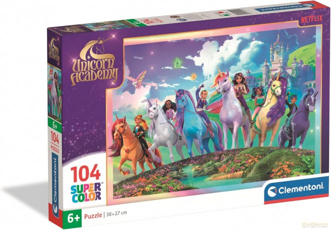 CLEMENTONI 104 el. SUPER KOLOR Unicorn Academy [PUZZLE]