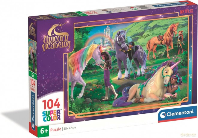 CLEMENTONI 104 el. SUPER KOLOR Unicorn Academy [PUZZLE]