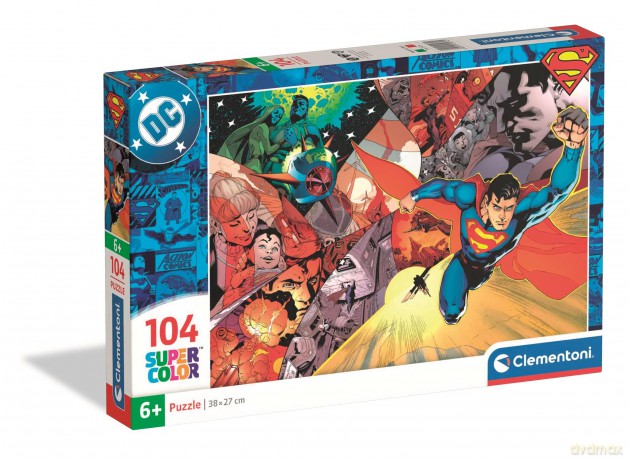 CLEMENTONI 104 el. SUPER KOLOR Superman [PUZZLE]