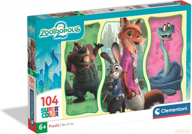 CLEMENTONI 104 el. SUPER KOLOR Zootopia 2 [PUZZLE]