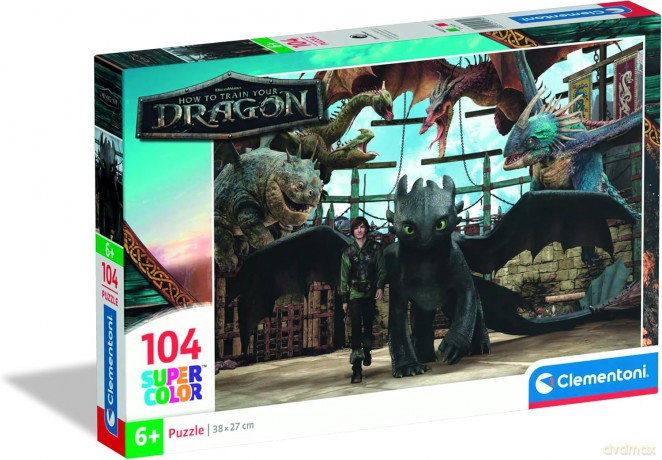 CLEMENTONI 104 el. SUPER KOLOR How to Train Your Dragon [PUZZLE]