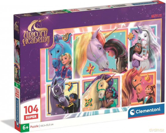 CLEMENTONI SUPER 104 el. Unicorn Academy [PUZZLE]