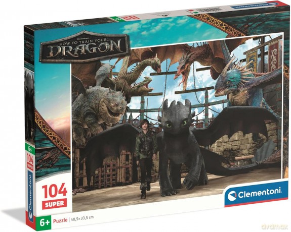CLEMENTONI SUPER 104 el. How to Train Your Dragon [PUZZLE]